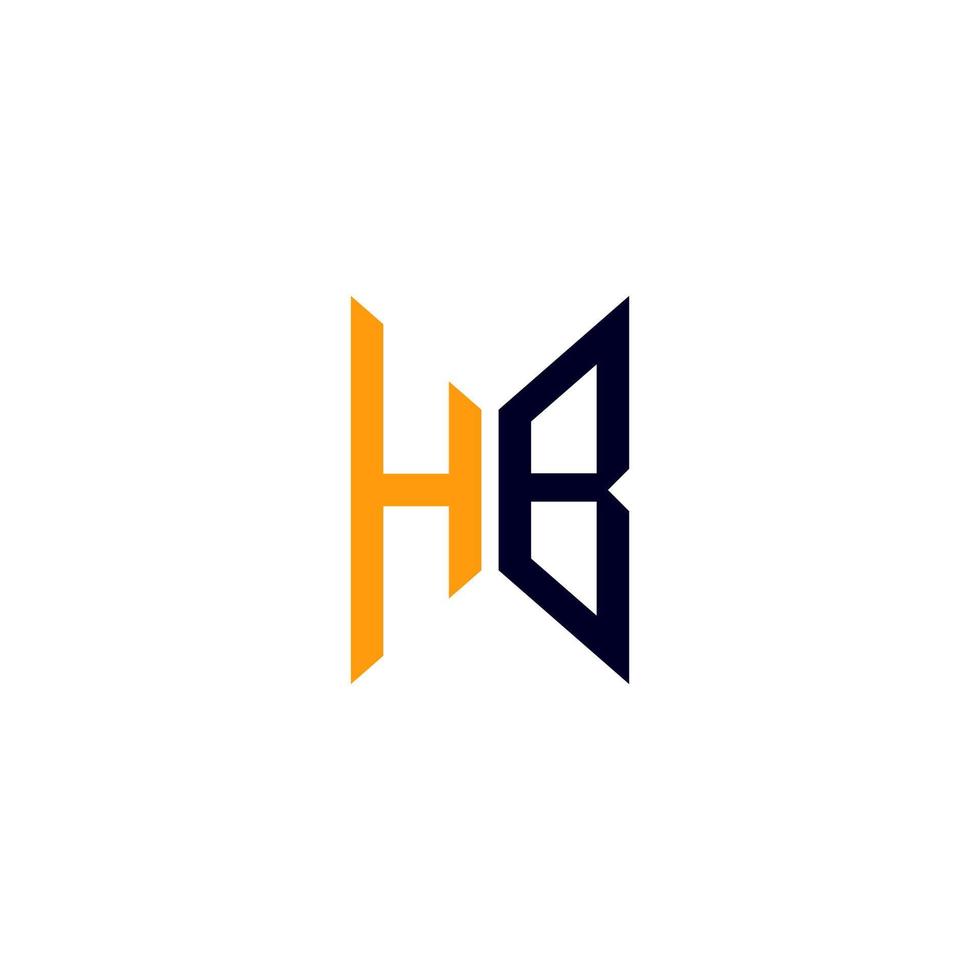hb brev logotyp kreativ design med vektor grafisk, hb enkel och modern logotyp.