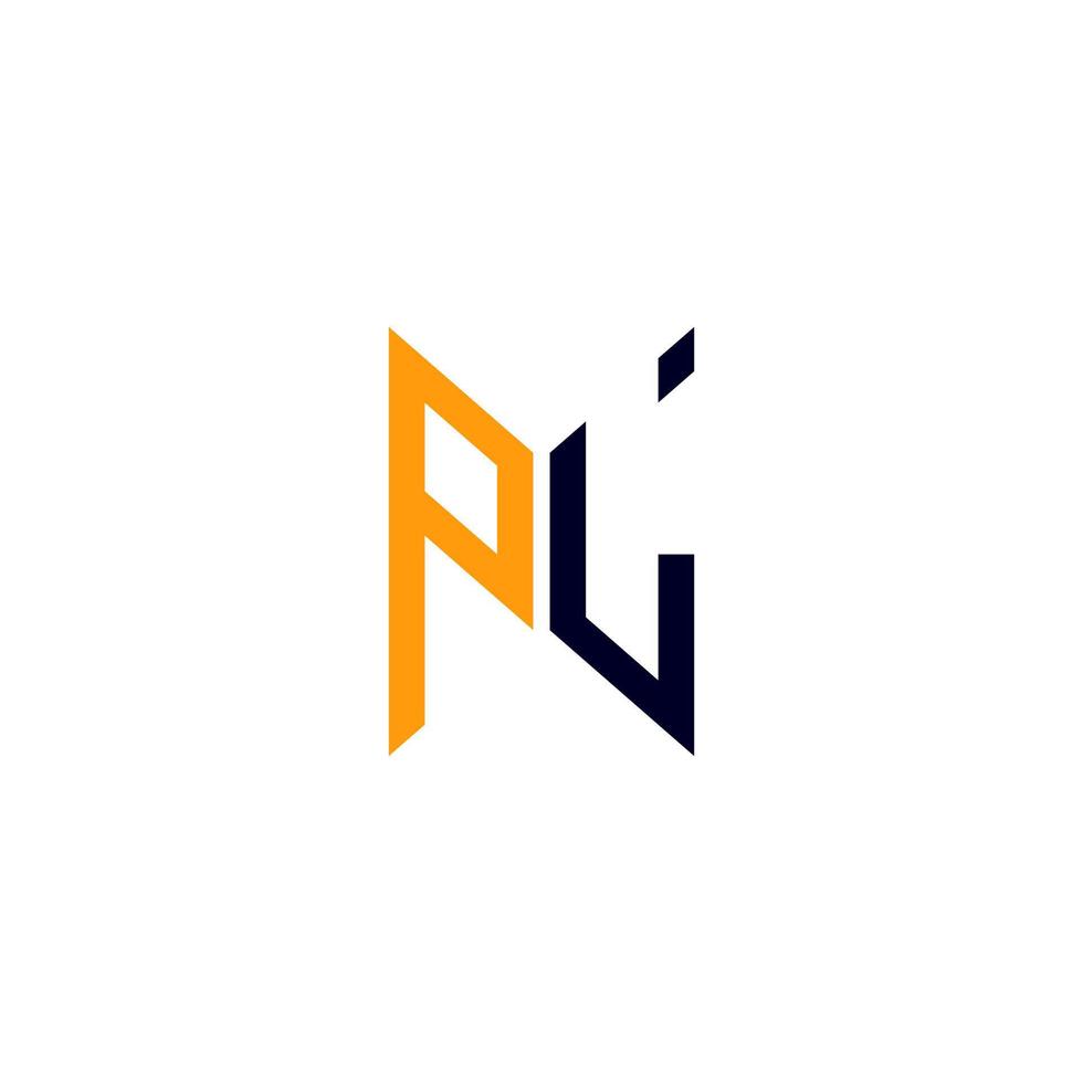 pl Brief Logo kreatives Design mit Vektorgrafik, pl einfaches und modernes Logo. vektor