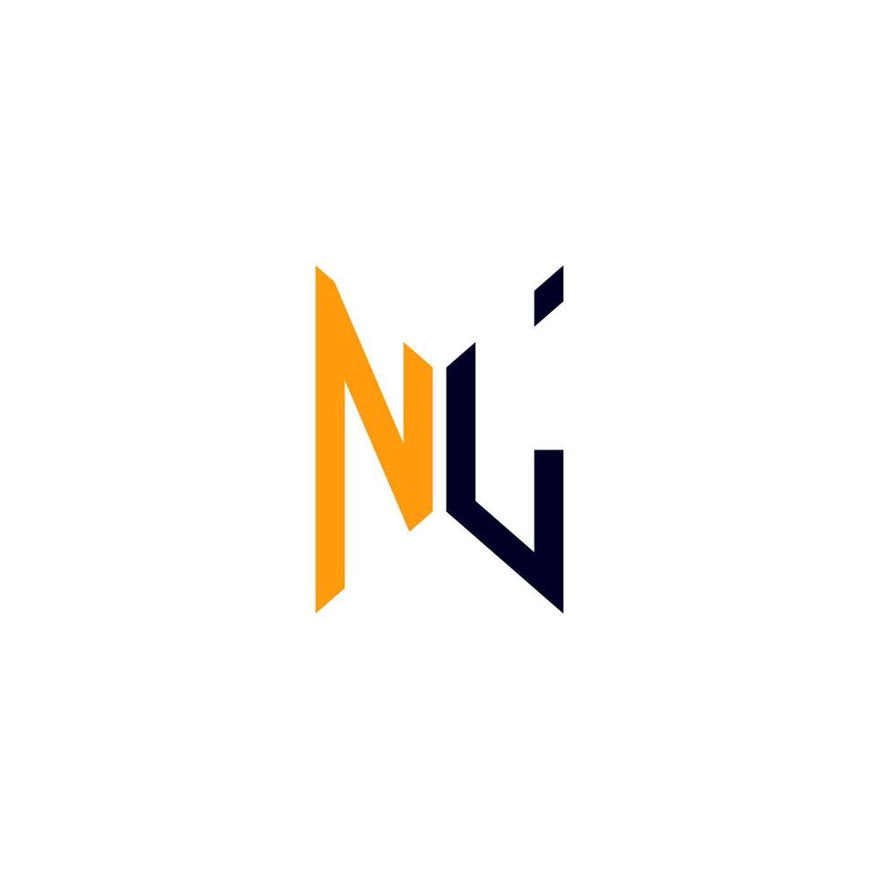 nl buchstabe logo kreatives design mit vektorgrafik, nl einfaches und modernes logo. vektor