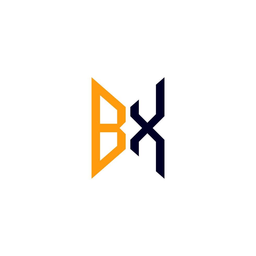 bx brev logotyp kreativ design med vektor grafisk, bx enkel och modern logotyp.