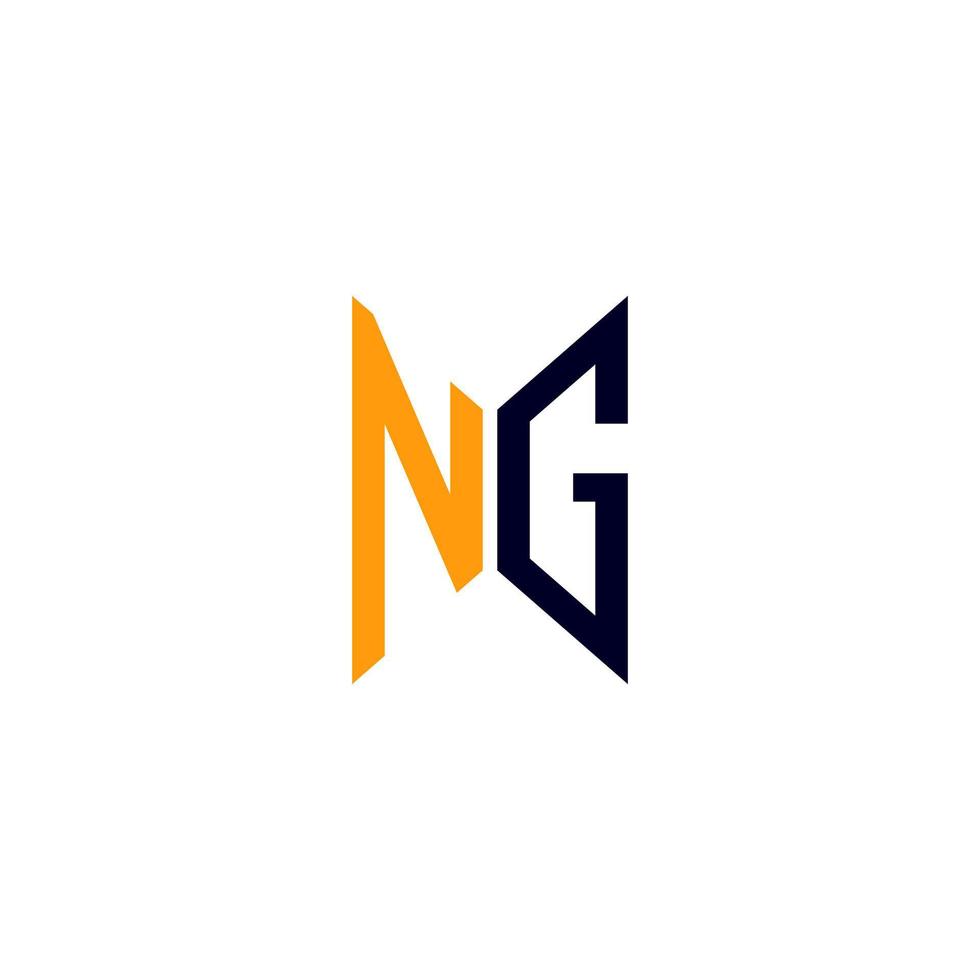 ng bokstavslogotyp kreativ design med vektorgrafik, ng enkel och modern logotyp. vektor
