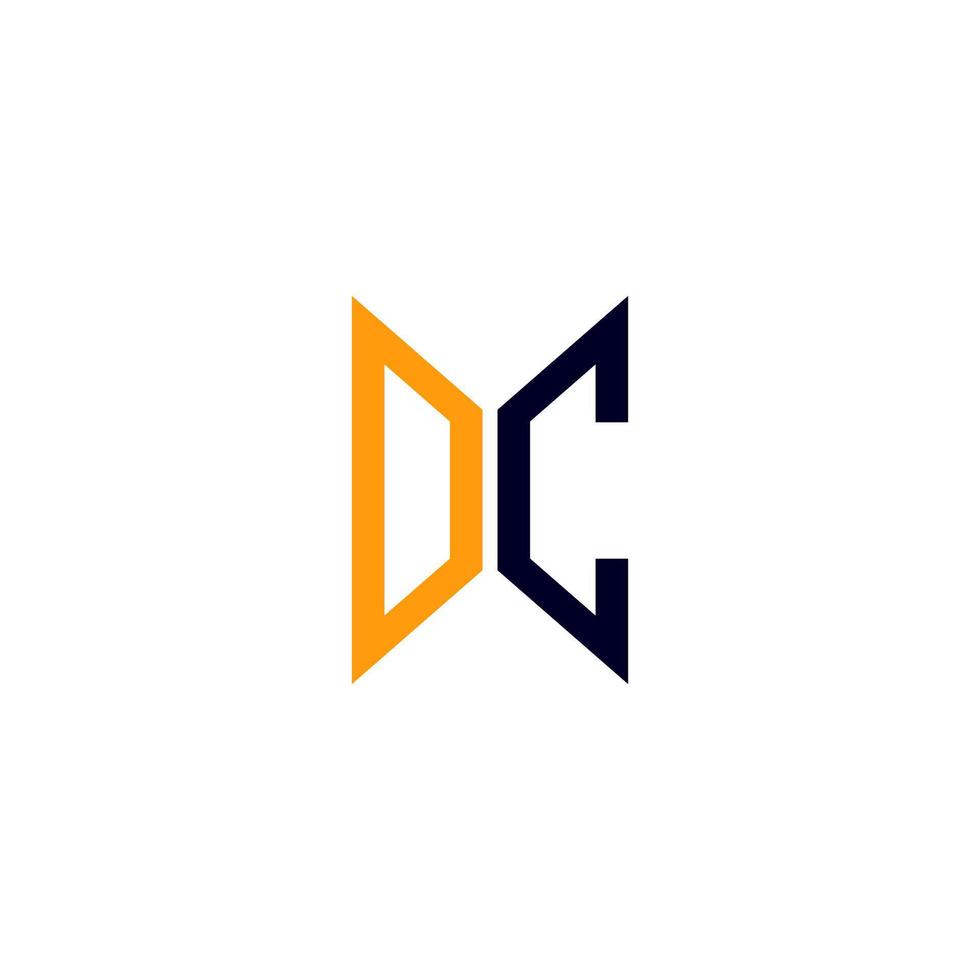 DC-Brief-Logo kreatives Design mit Vektorgrafik, DC-einfaches und modernes Logo. vektor