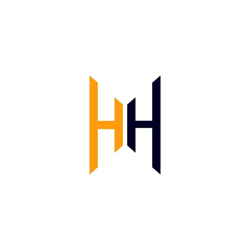 hh Brief Logo kreatives Design mit Vektorgrafik, hh einfaches und modernes Logo. vektor