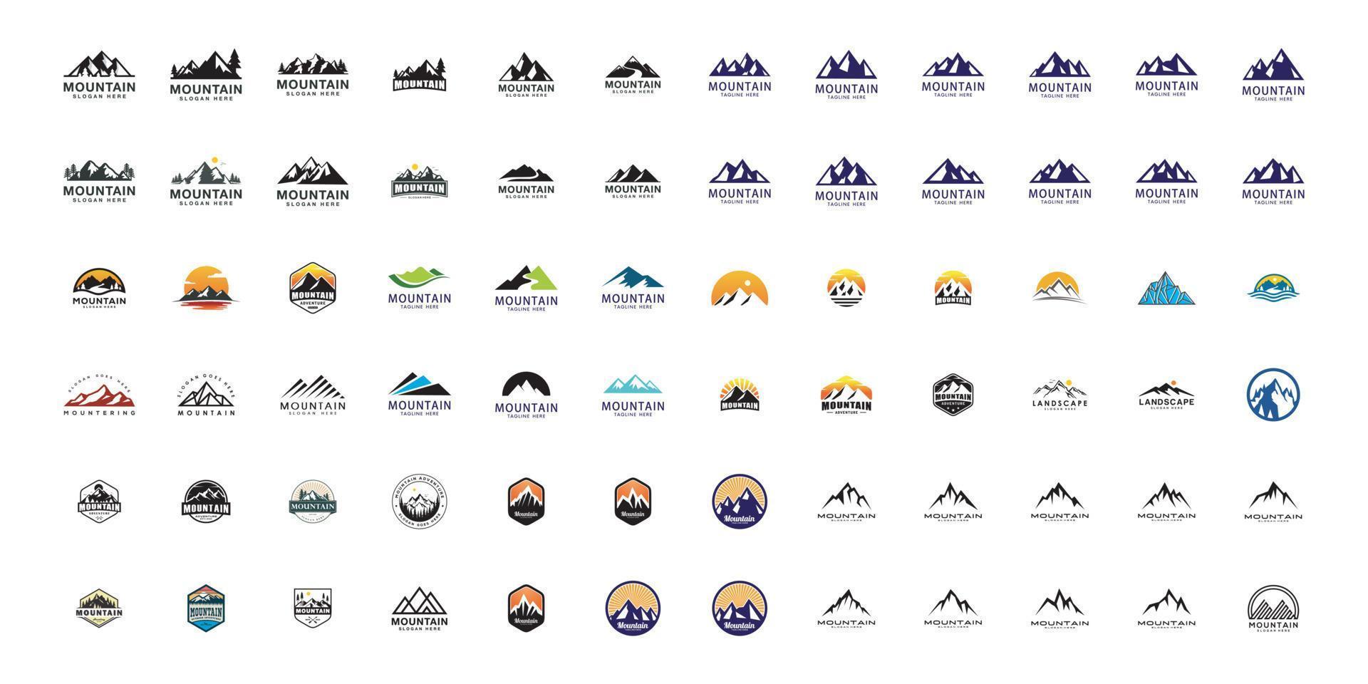 bergen samling logotyp design vektor