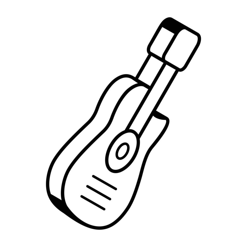 Holen Sie sich dieses Symbol für die Gitarrenlinie in die Hände vektor