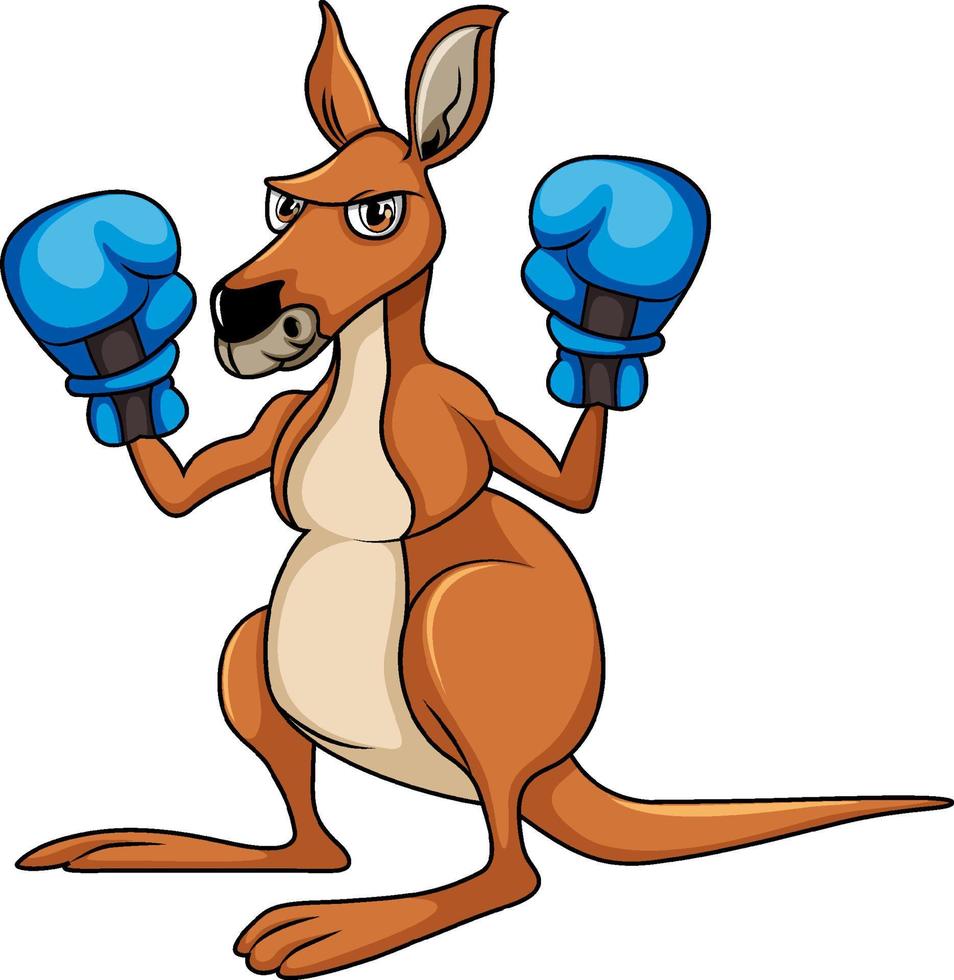 känguru med boxningshandskar vektor