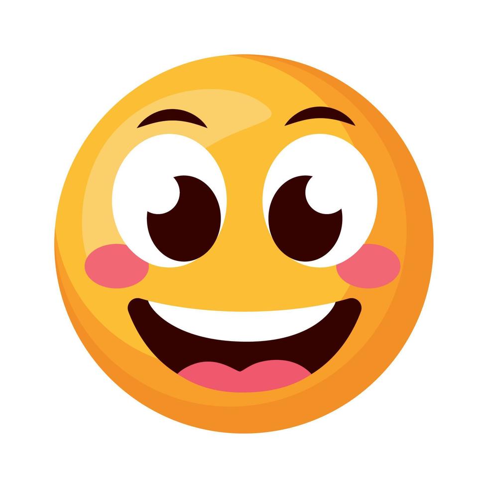 emoji ansikte leende vektor