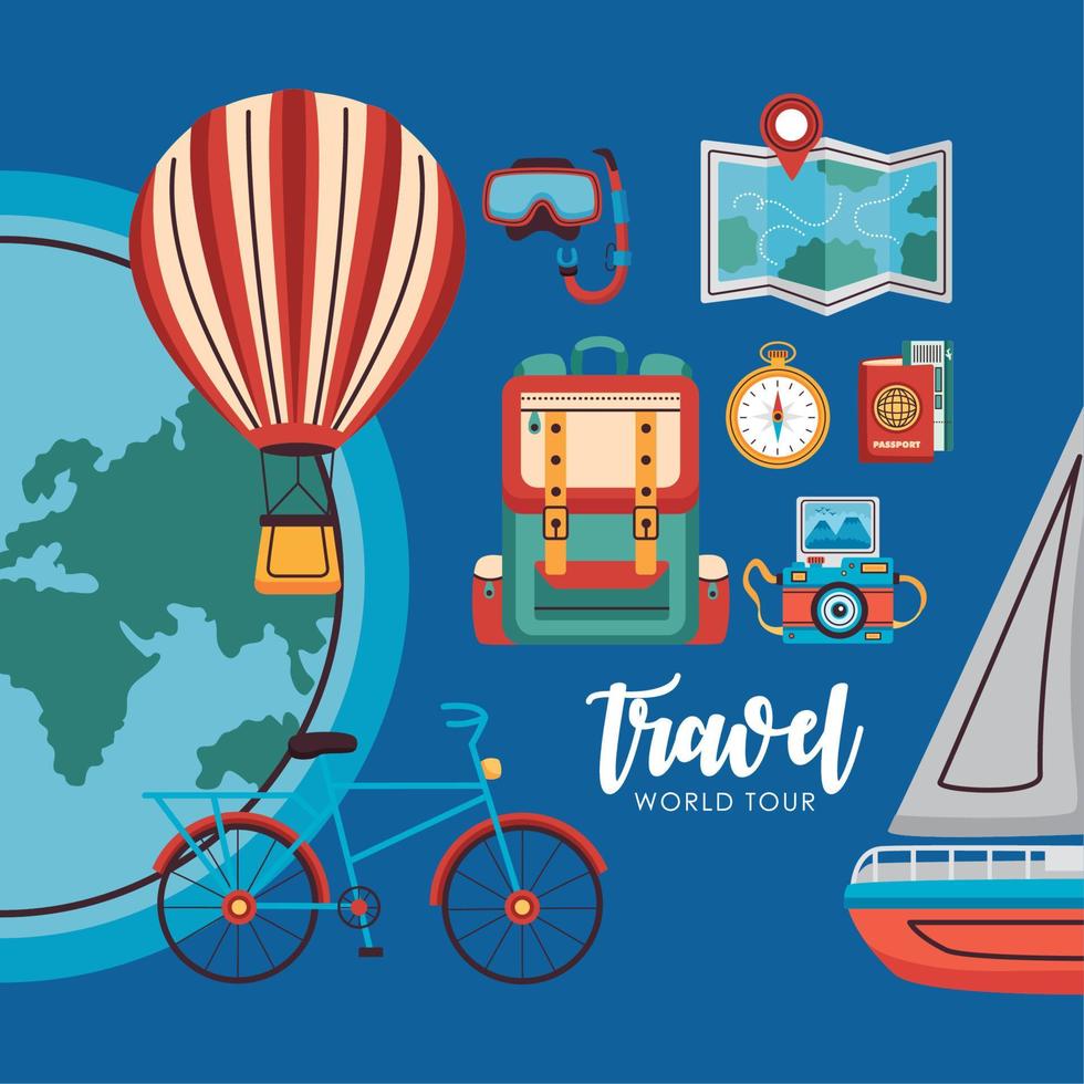 Reise-Welttournee-Poster vektor