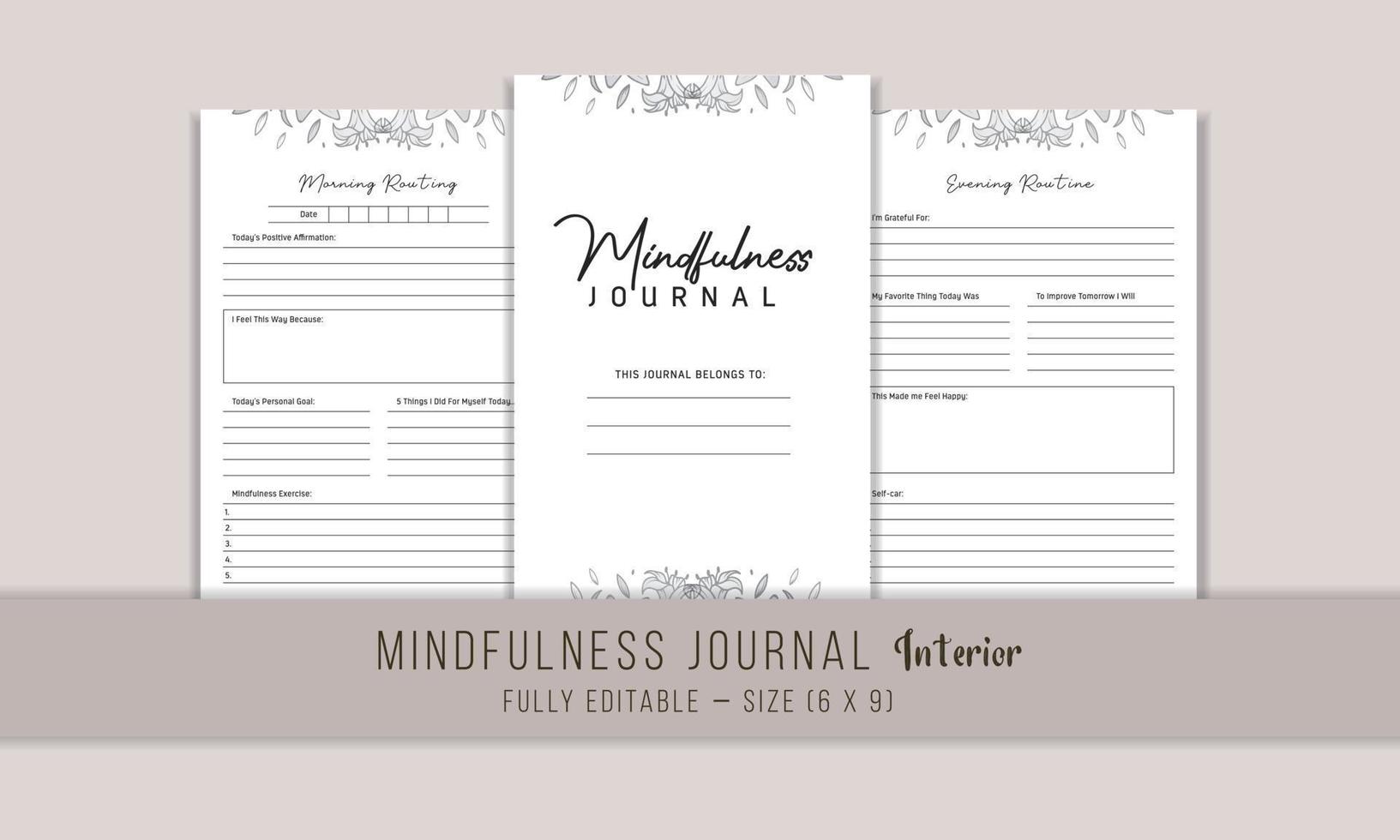 mindfulness tidning interiör mall design vektor