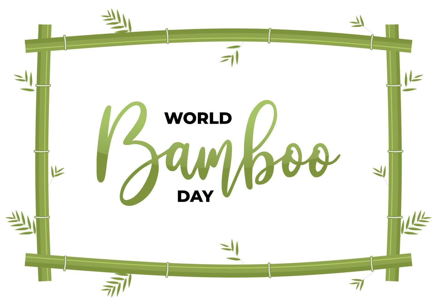 värld bambu dag bakgrund med grön bambu på september 18 th. vektor