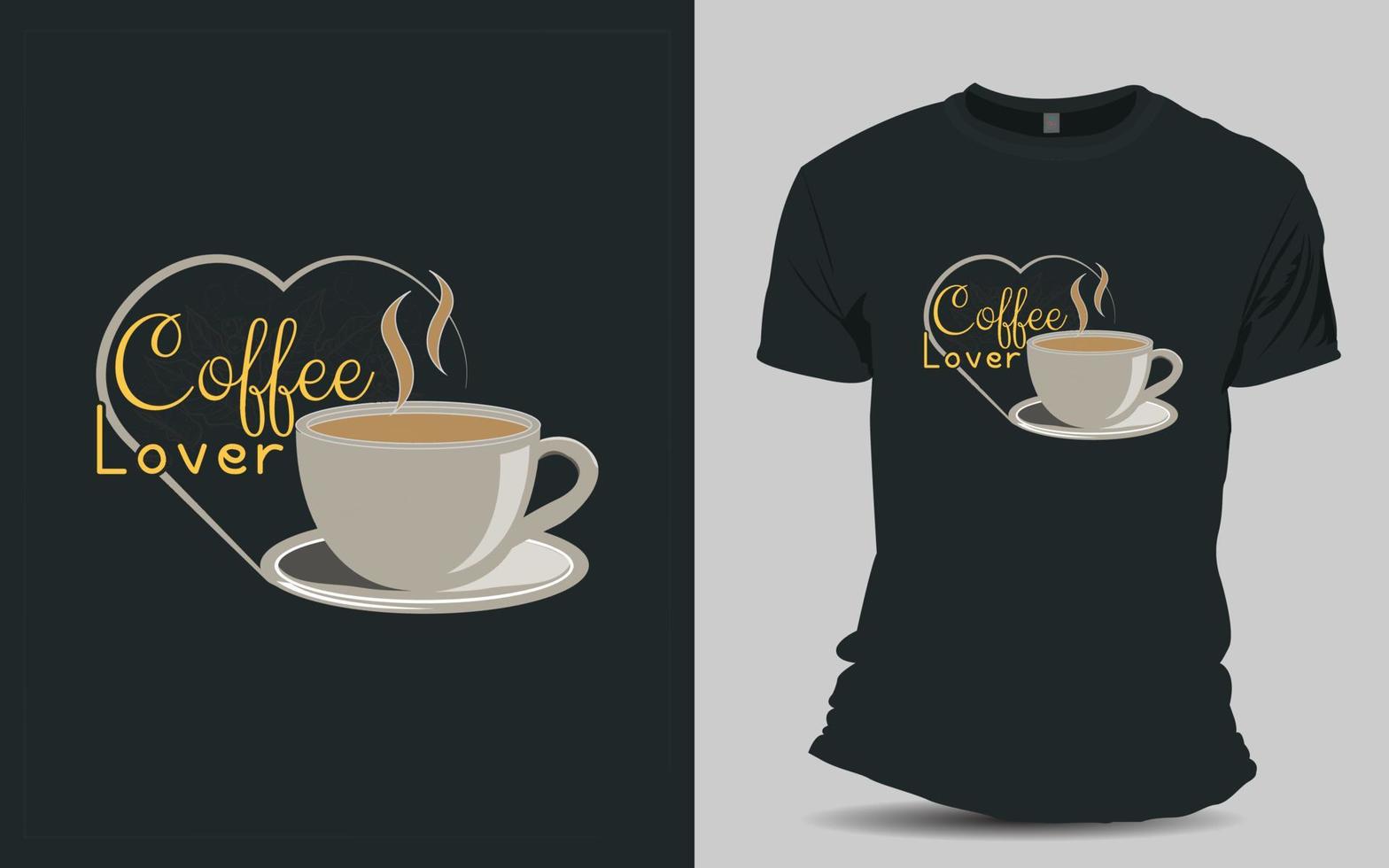 Kaffee-T-Shirt-Design für Kaffeeliebhaber vektor