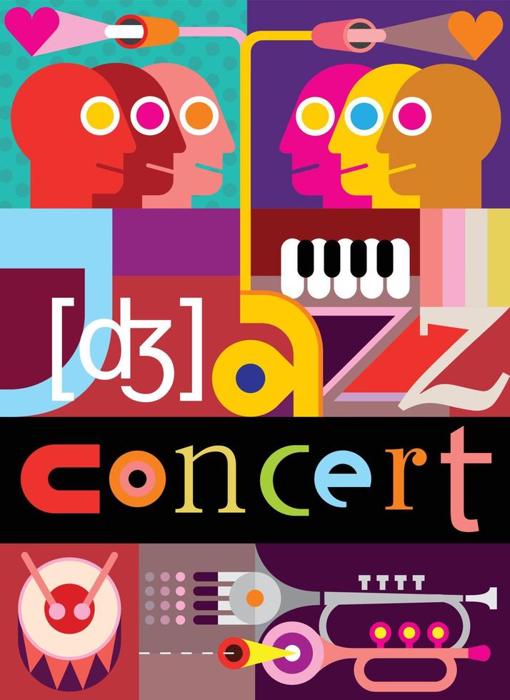 jazz konsert affisch vektor