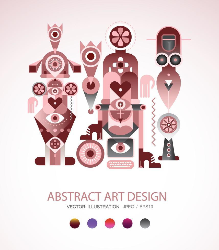abstrakte Kunstdesign-Vektorillustration vektor