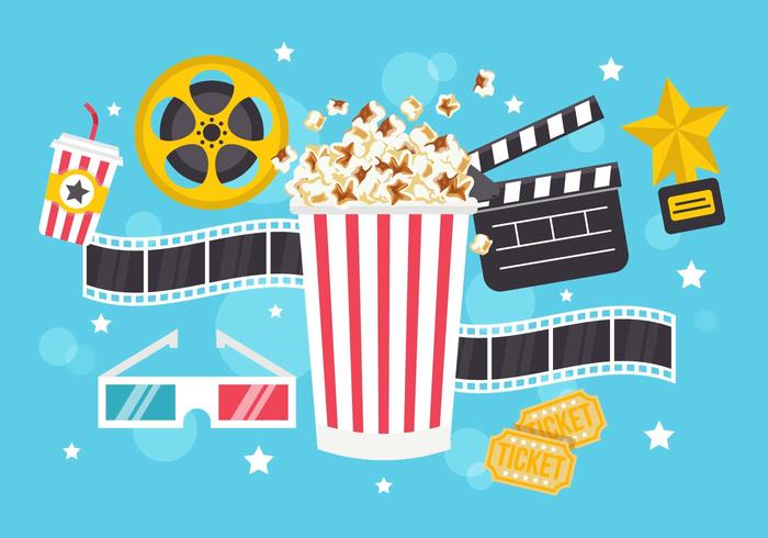 Gratis Popcorn Box Vector