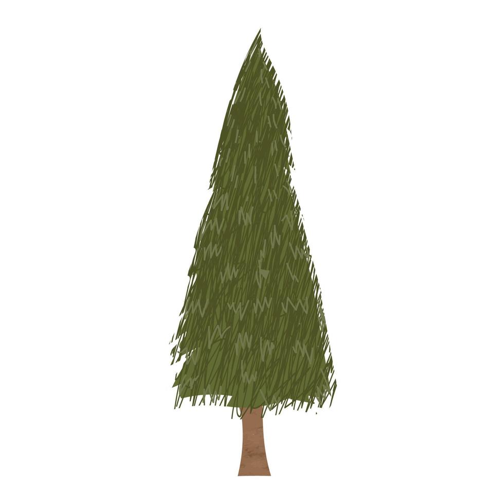 Vektor bunte Illustration des Weihnachtsbaumes auf weißem Hintergrund