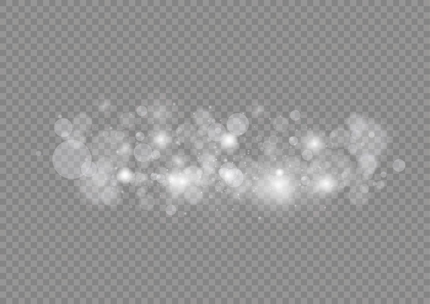 Licht abstrakte leuchtende Bokeh-Lichter. leichter Bokeh-Effekt isoliert auf transparentem Hintergrund. Weihnachtshintergrund aus glänzendem Staub. weihnachtskonzept flackern vektor