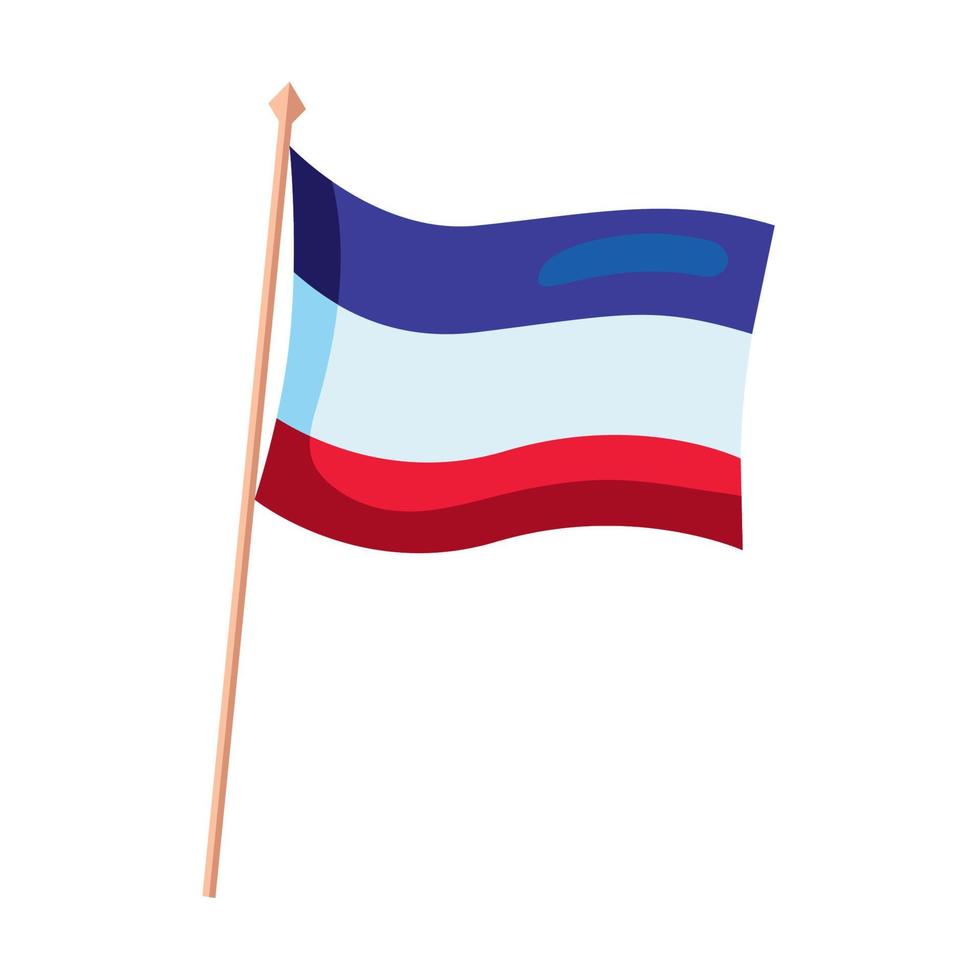 Frankreich-Flagge in Pole vektor