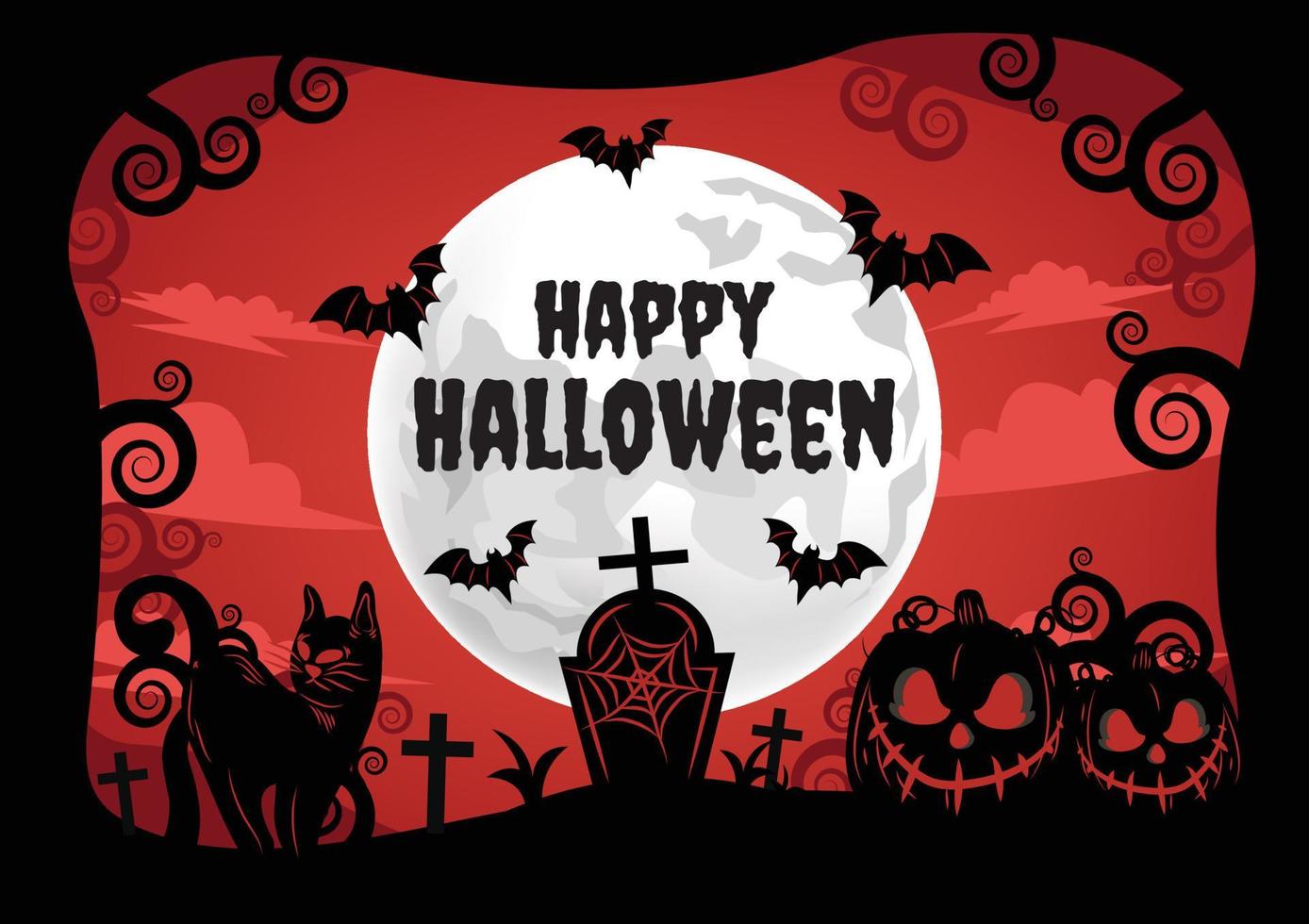 halloween läskigt baner för halloween innehåll vektor design