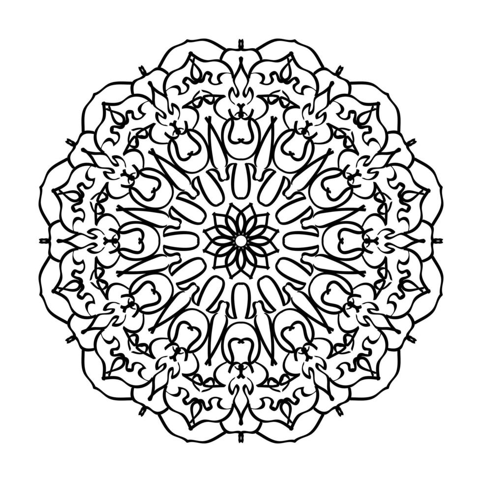 handgezeichnetes Mandala. dekoration in ethnischer orientalischer gekritzelverzierung. vektor