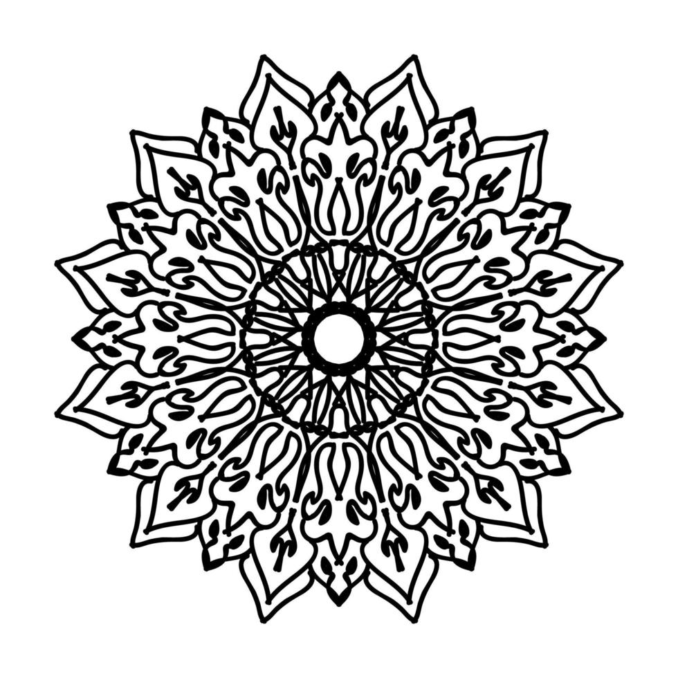 handgezeichnetes Mandala. dekoration in ethnischer orientalischer gekritzelverzierung. vektor