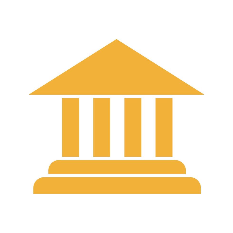 konto balans glyf Färg ikon. silhuett symbol på vit bakgrund med Nej översikt. uppkopplad bankverksamhet. Bank byggnad. negativ Plats. vektor illustration