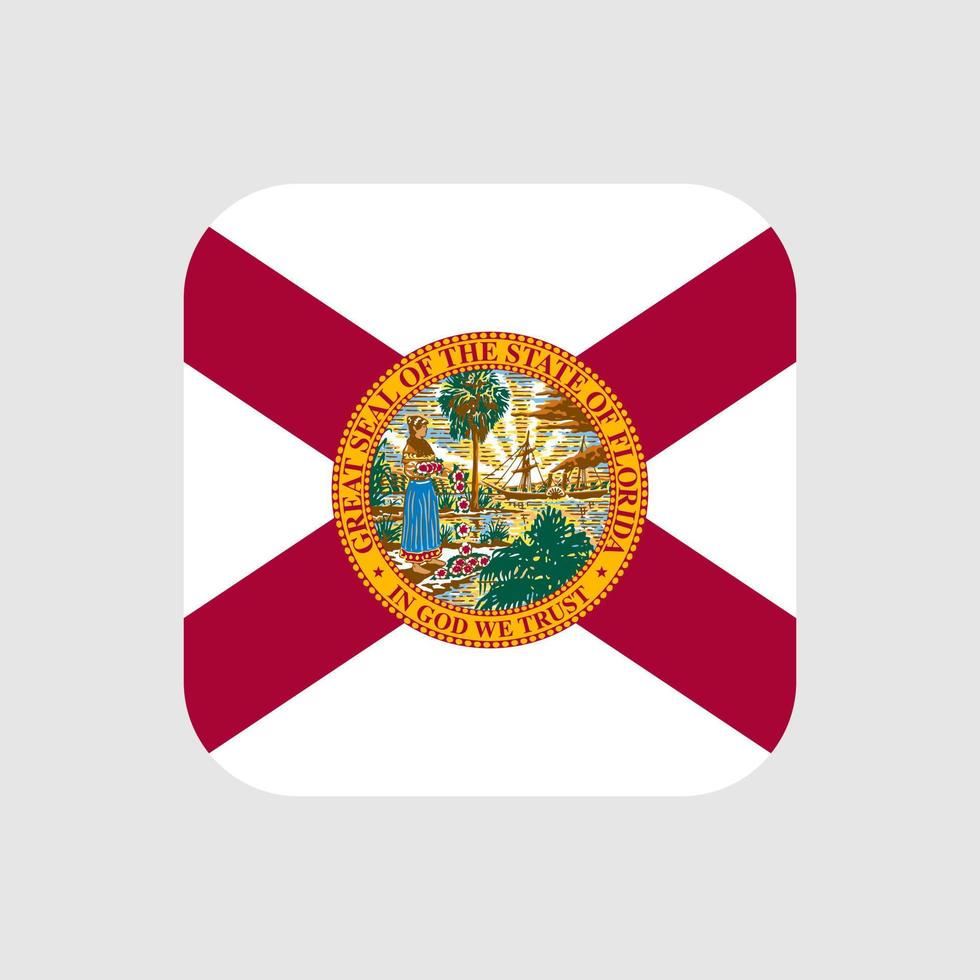 florida stat flagga. vektor illustration.