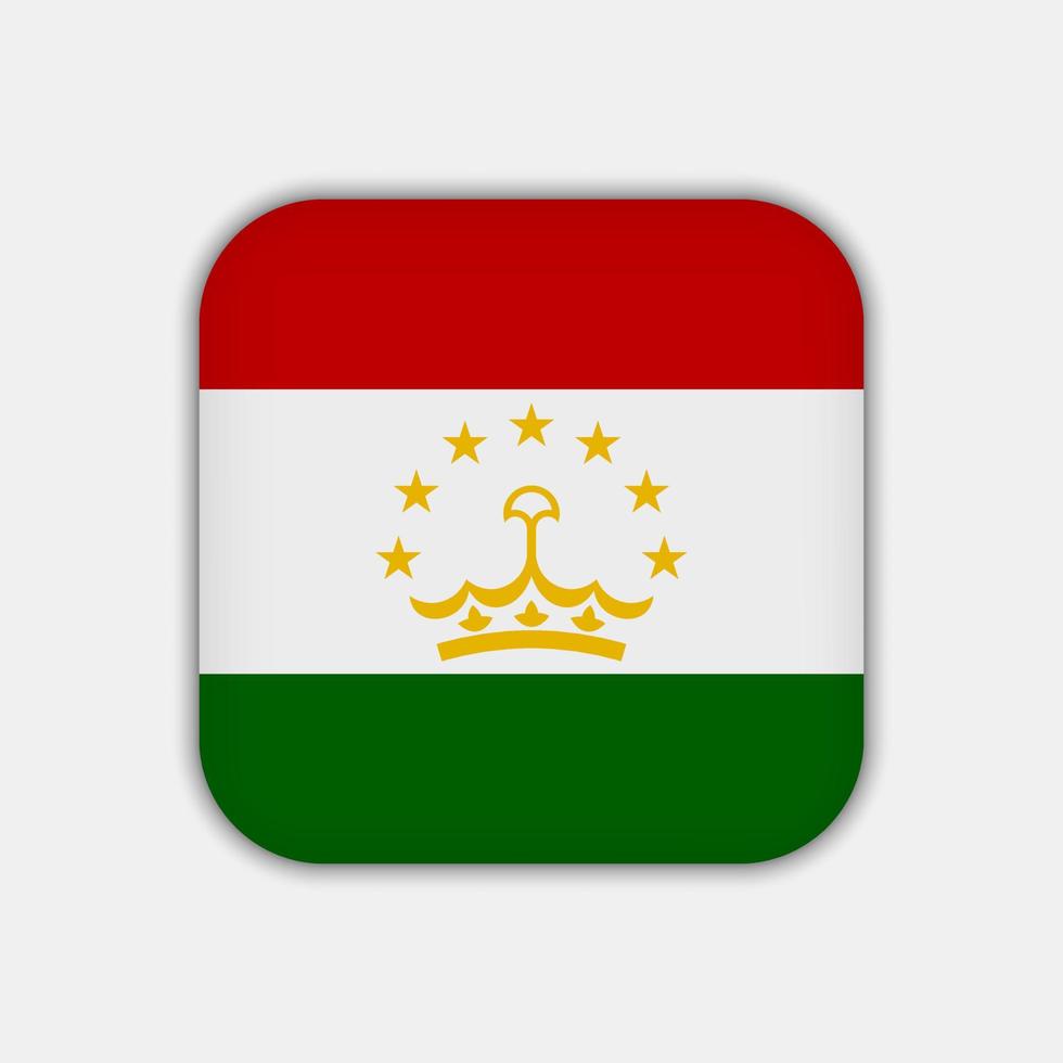 tadzjikistans flagga, officiella färger. vektor illustration.