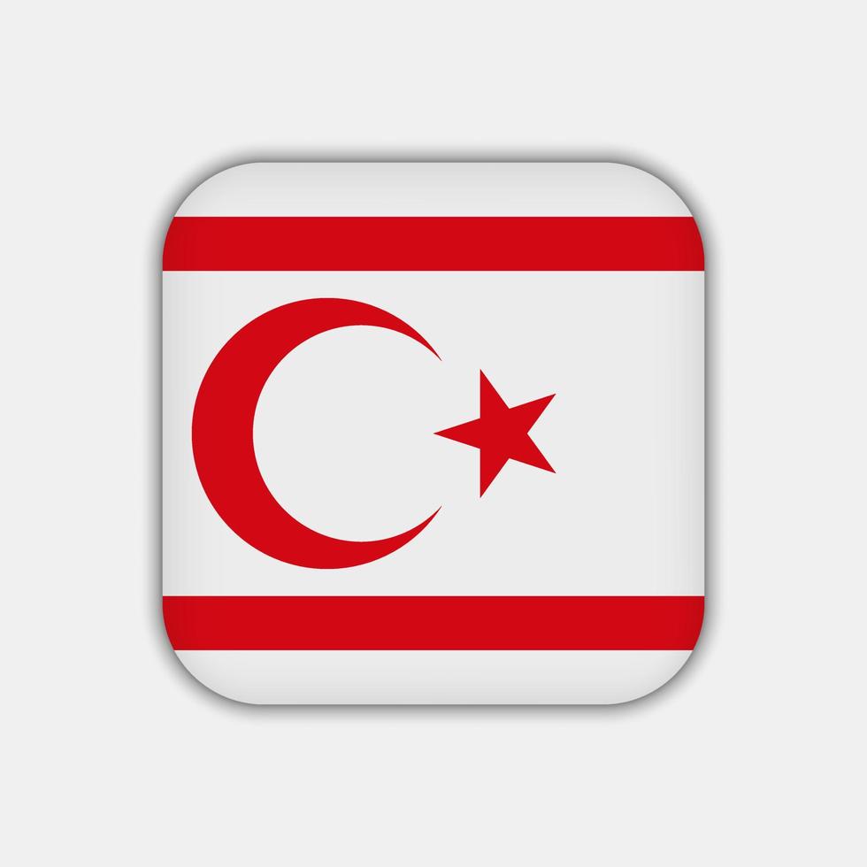 turkiska republiken norra Cypern flagga, officiella färger. vektor illustration.