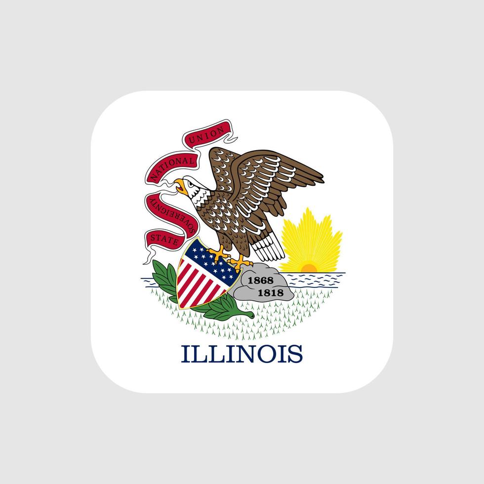 Illinois stat flagga. vektor illustration.