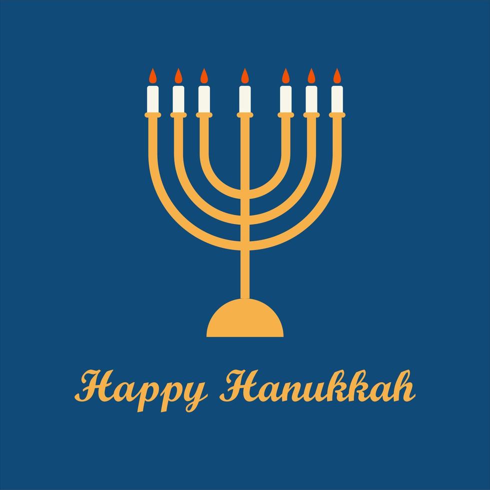 hanukkah lampa vektor illustration. vektor hanukkah lampa, menora festival, platt design