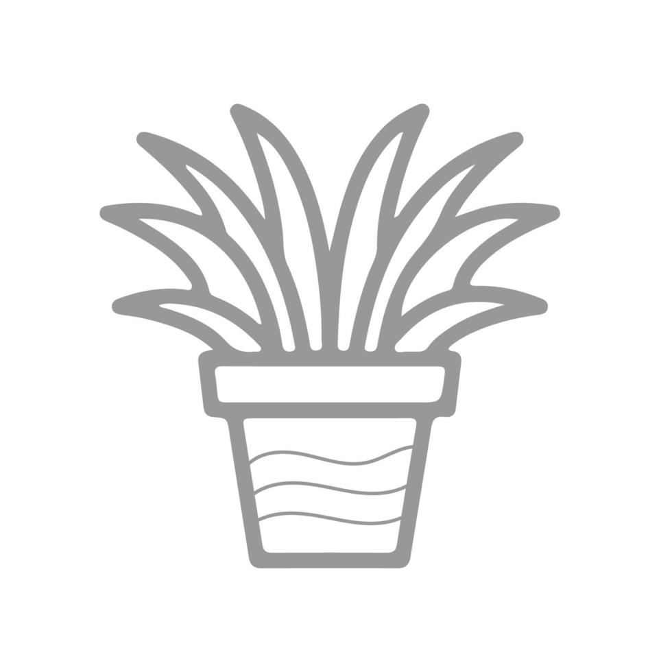 vektor illustration av växt pott. blomma pott webb ikon.