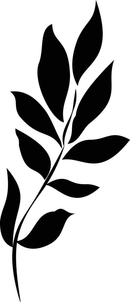 konst illustration digital teckning av en grupp av svart löv vektor