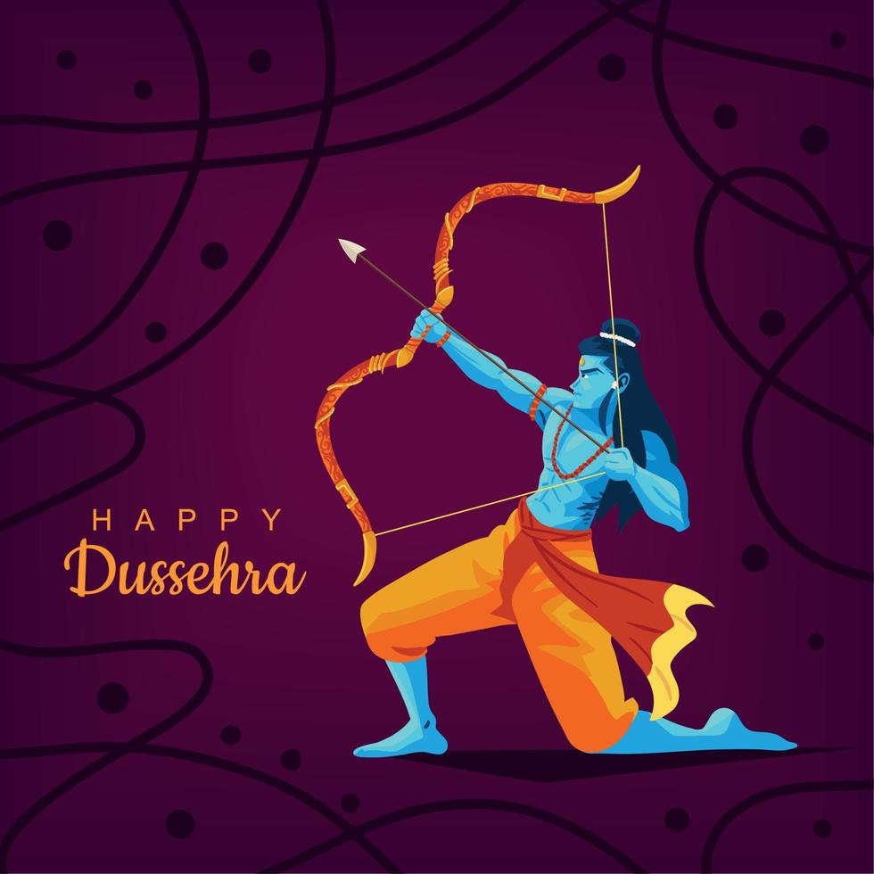 herre rama, Dussehra dag vektor