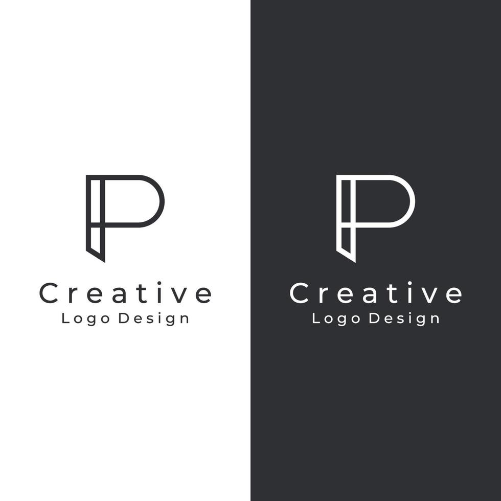 abstrakt logotyp design element första brev p monogram. lyxig, elegant och minimalistisk symbol. logotyp kan vara Begagnade för varumärke, identitet och andra. vektor