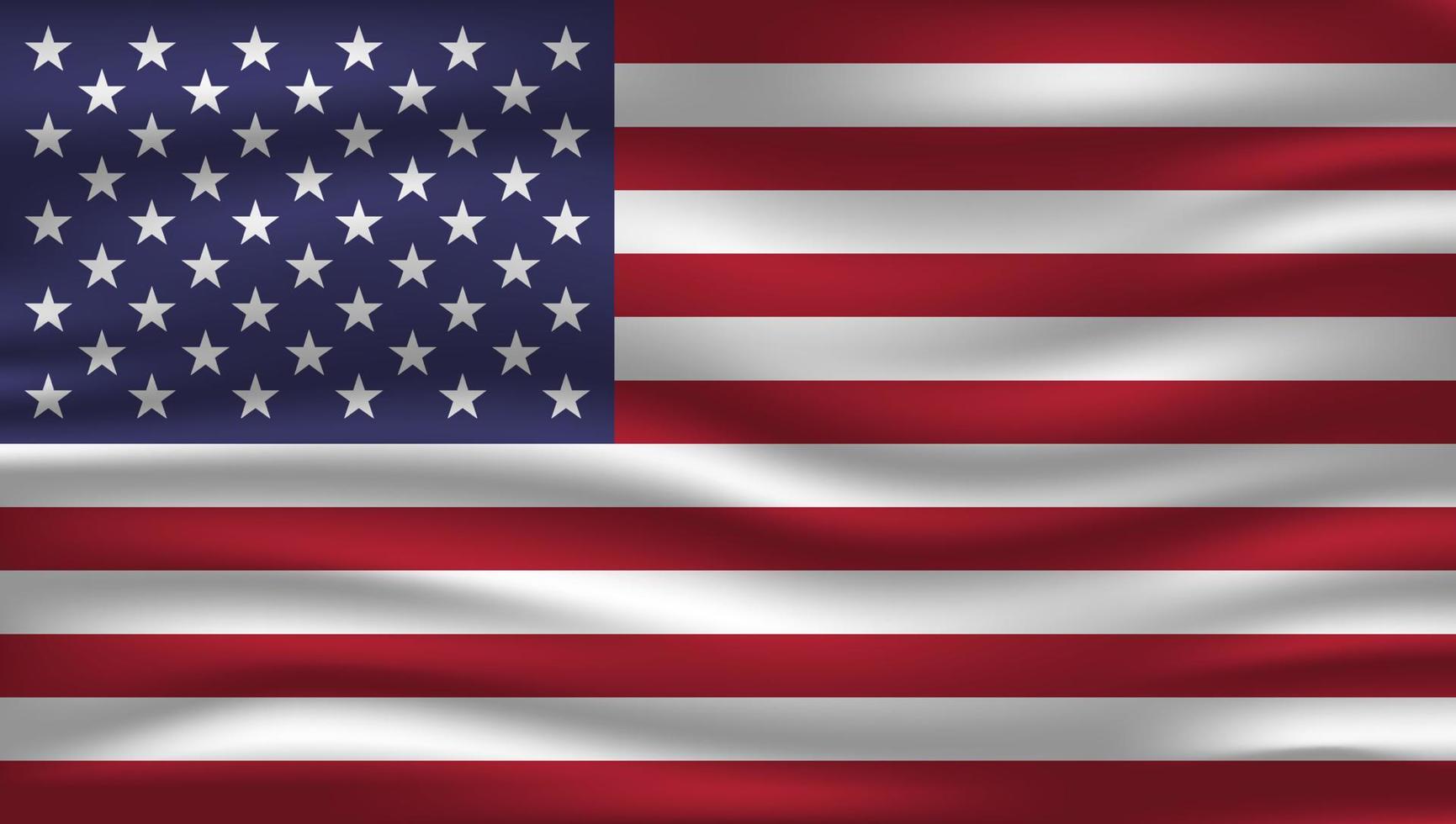 Amerika förenad stat flagga Vinka textur bakgrund mall design vektor