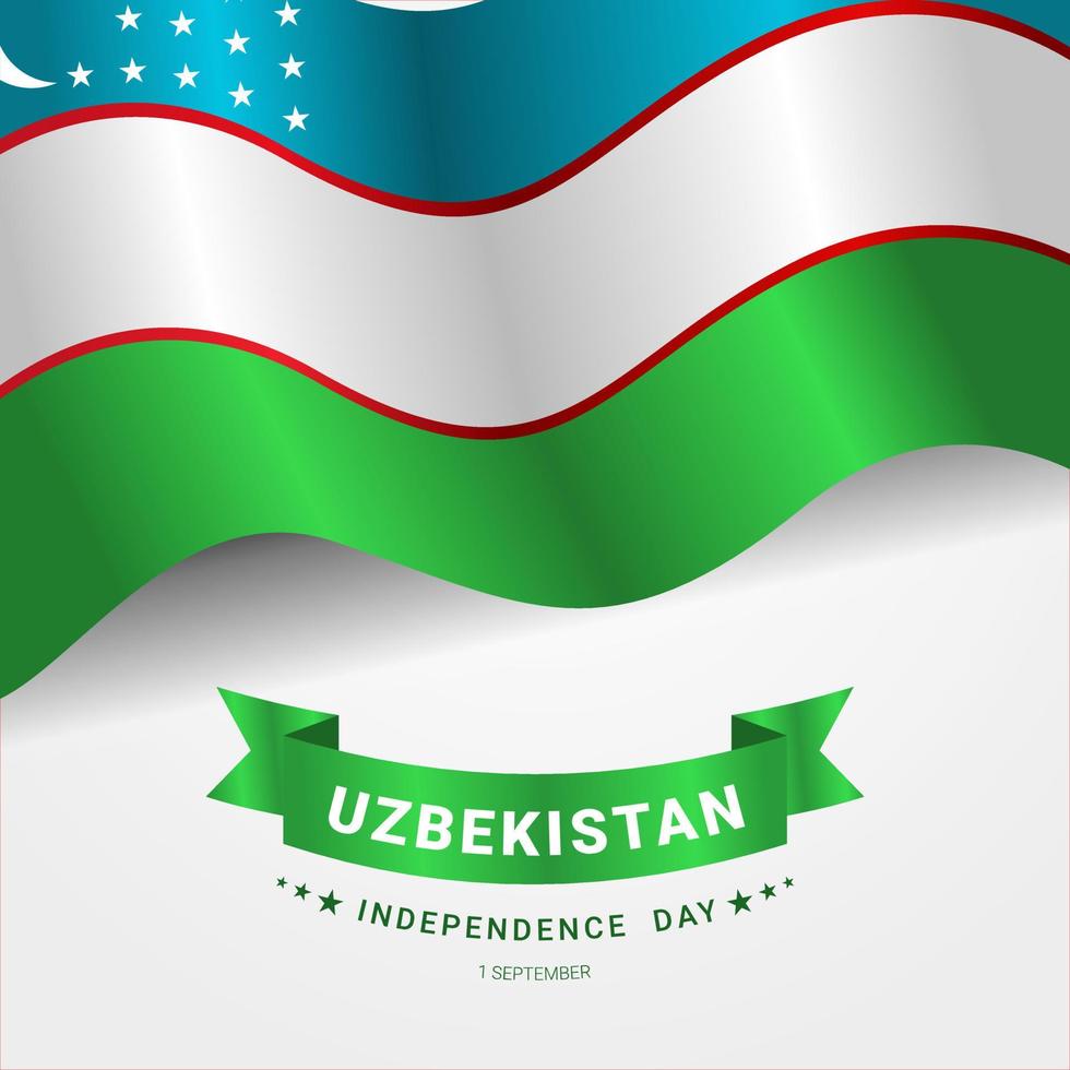 usbekistan unabhängigkeitstag grußelement design vektor