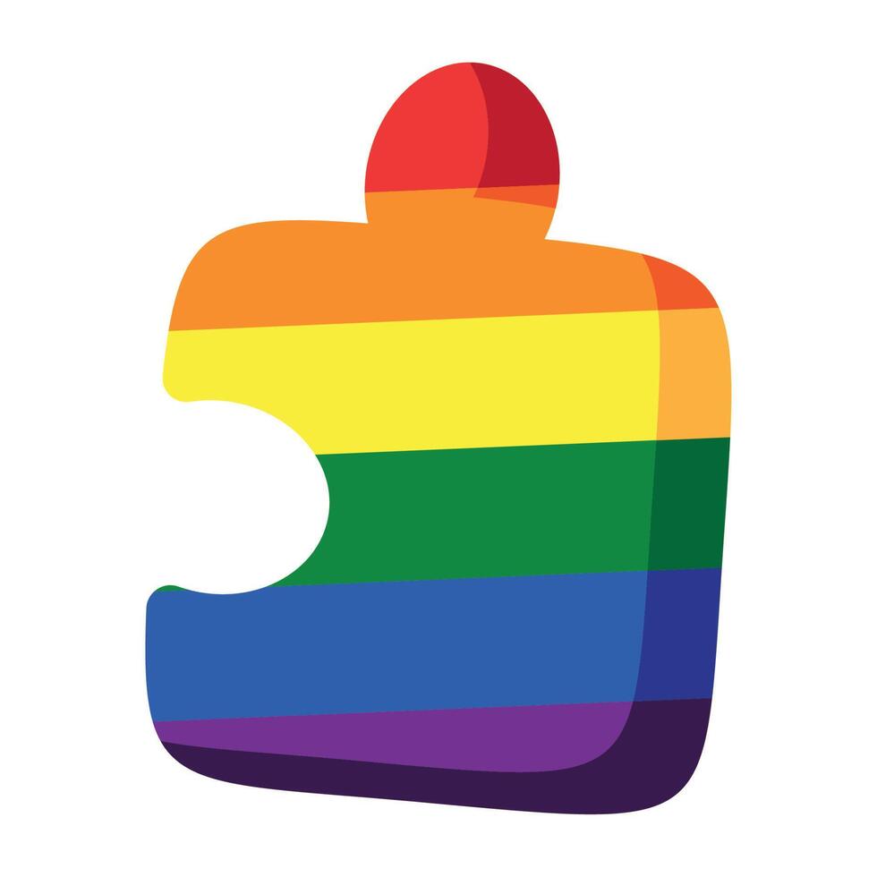 LGBTQ-Puzzle-Spielteil vektor