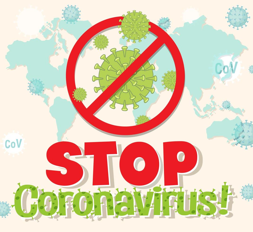 Stoppen Sie das Coronavirus vektor