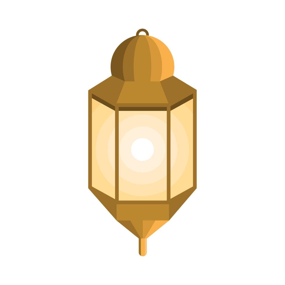 islamische goldene lampe vektor