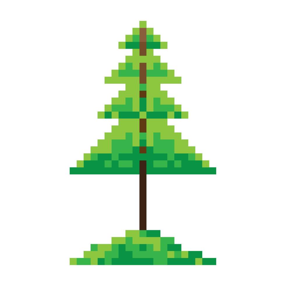 tall träd pixelated vektor
