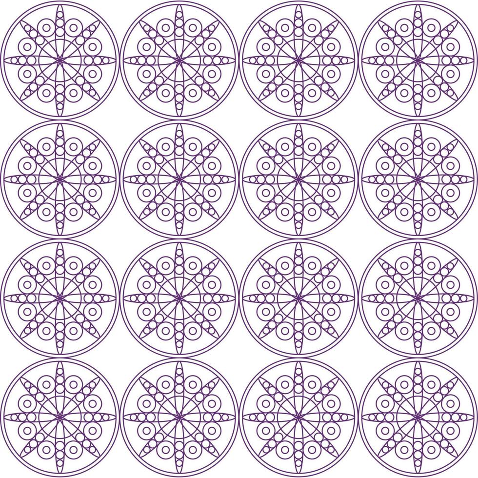 lila mandalas mönster vektor
