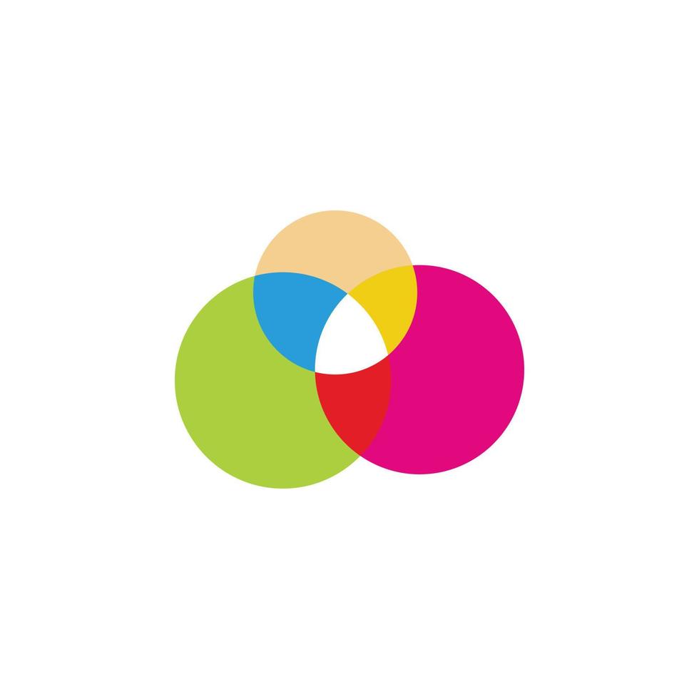 cirkel full Färg logotyp design vektor