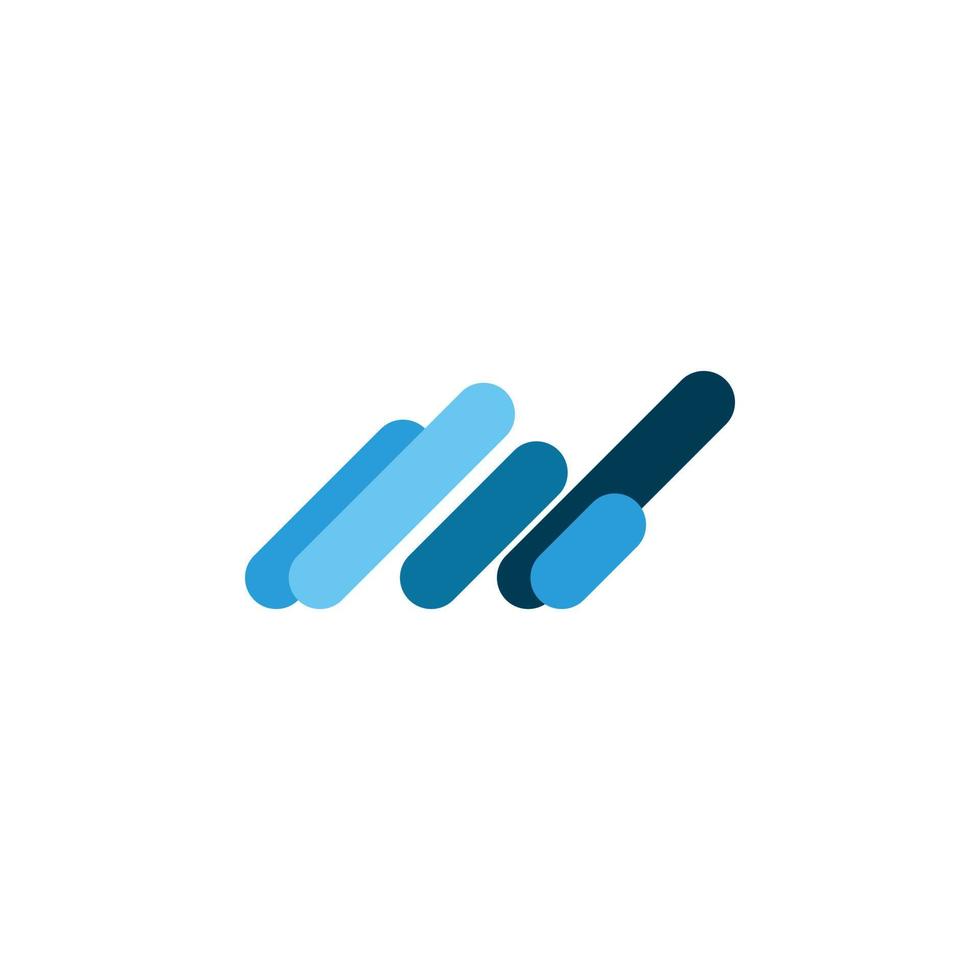 snedstreck blå linje logotyp design vektor