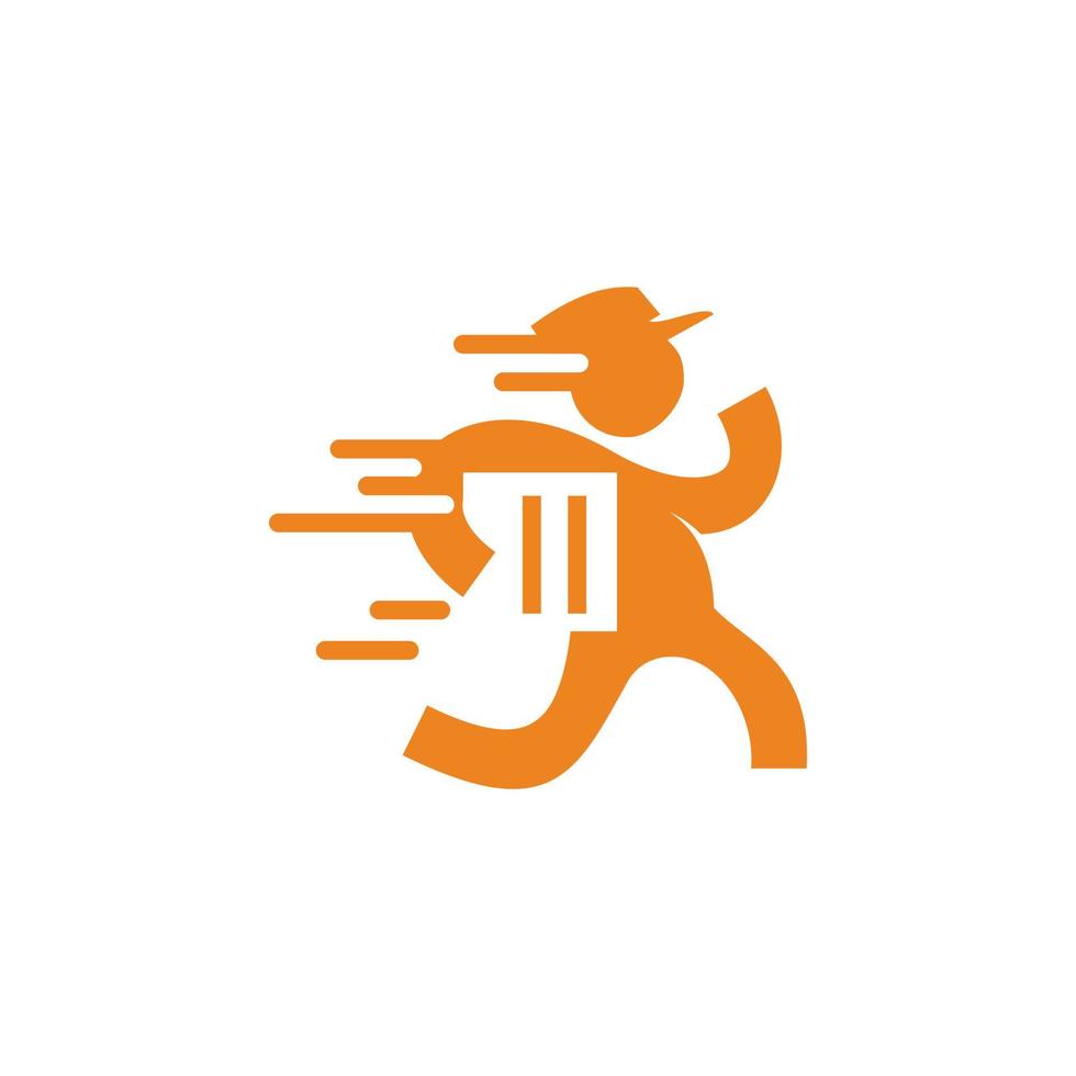 Logo-Design für die schnelle Lieferung von Personen vektor