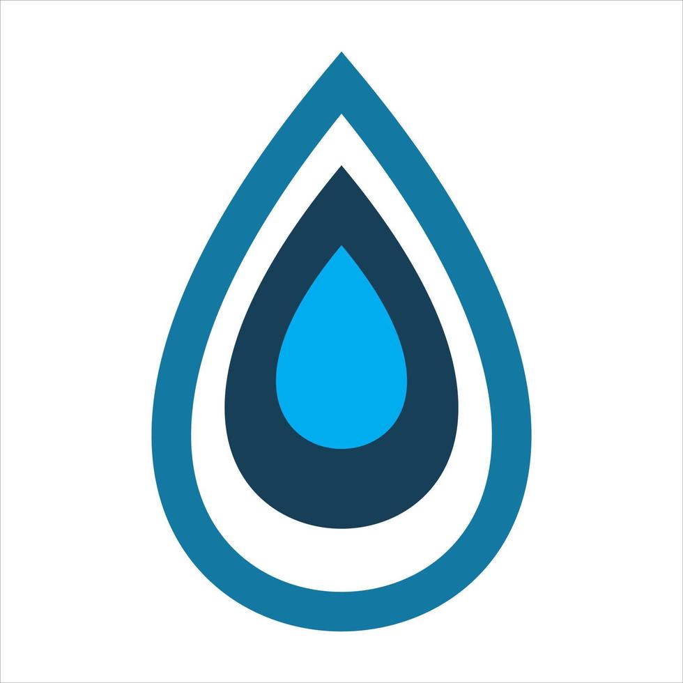 Wassertropfen blaue Linie Logo-Design vektor