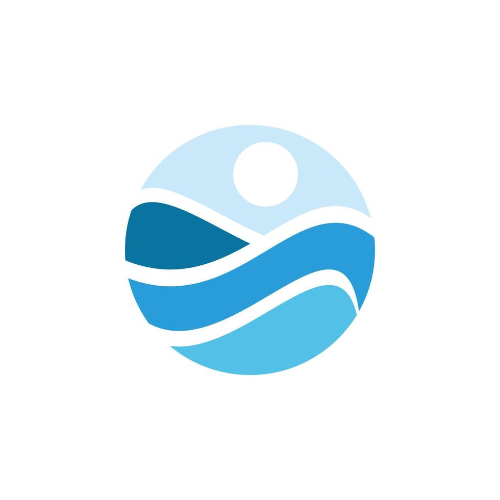 Kreisfarbe Wasser-Logo-Design vektor