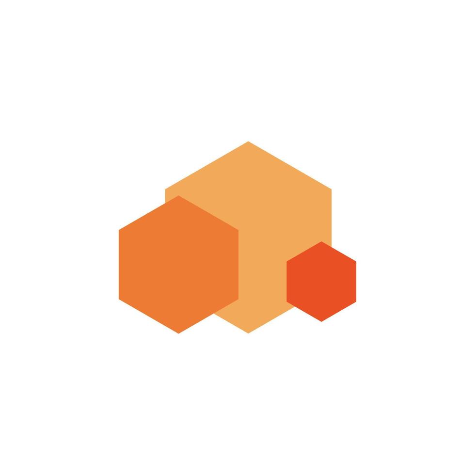 Sechseck-Farbgruppenform-Logo-Design vektor