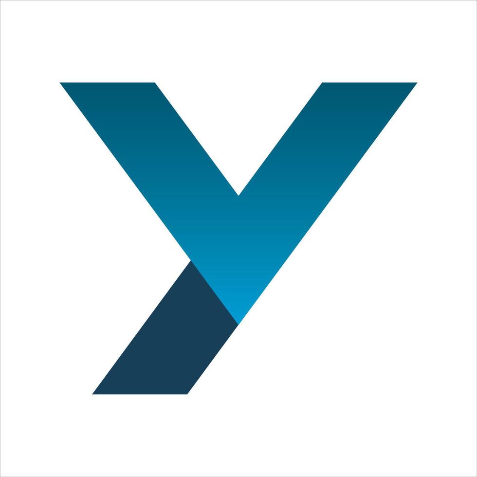 blå brev y logotyp design vektor
