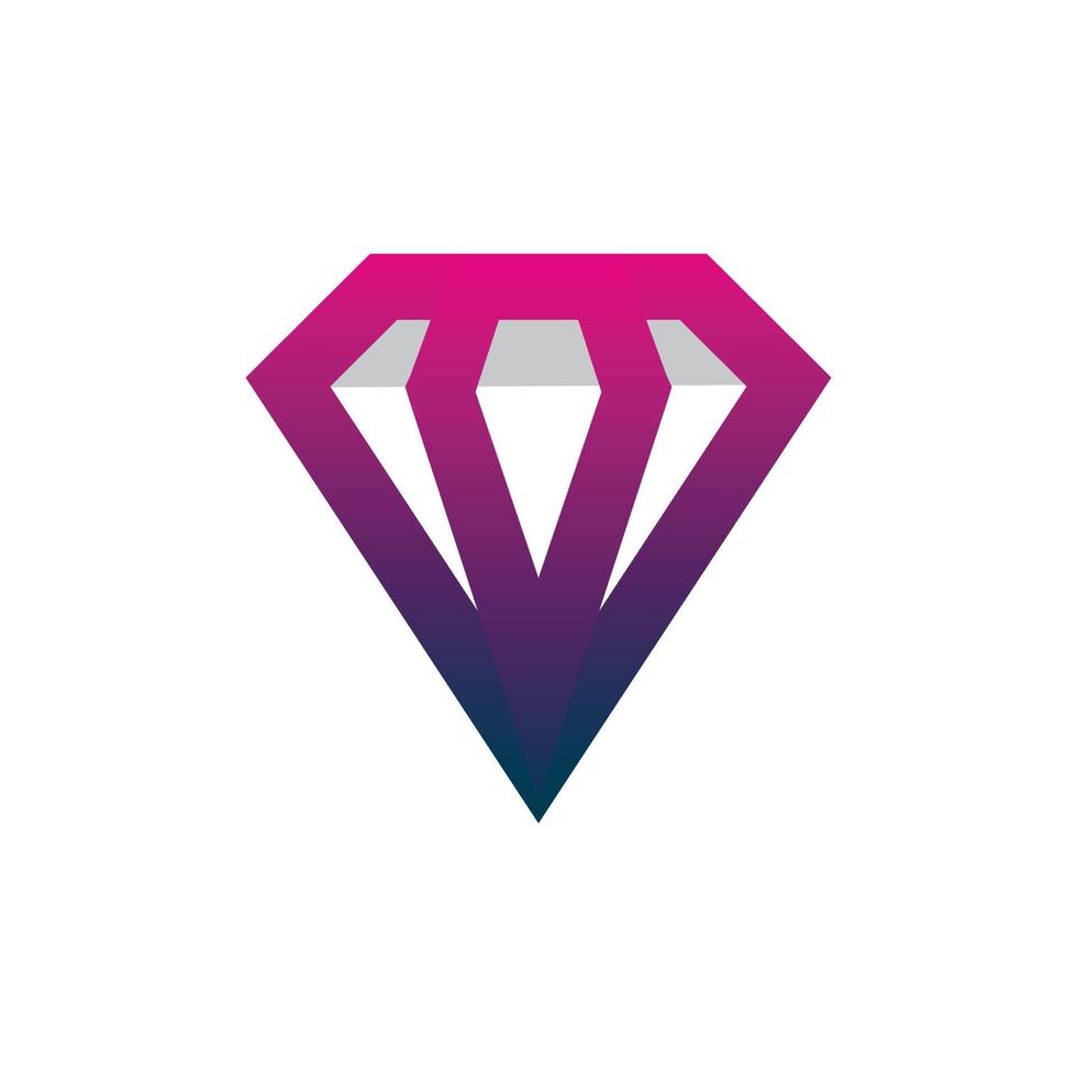 diamant Färg linje logotyp design vektor