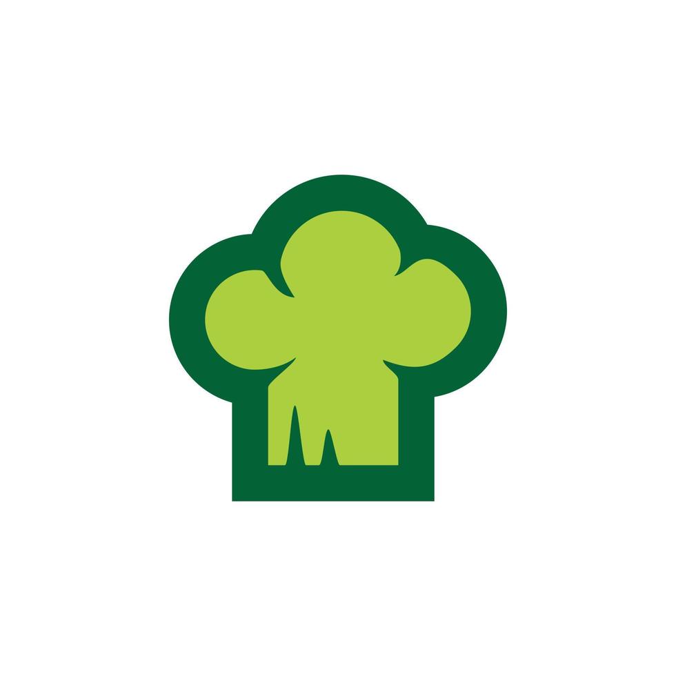 grön matlagning kock logotyp design vektor
